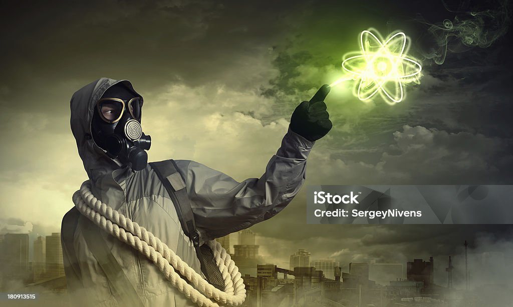 Stalker und Recycling-Symbol - Lizenzfrei Atom Stock-Foto