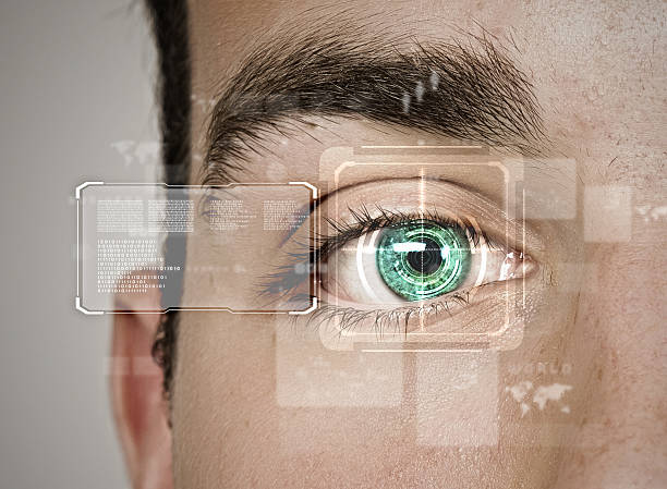 istock A machine used to identify a person through their eye  180913943