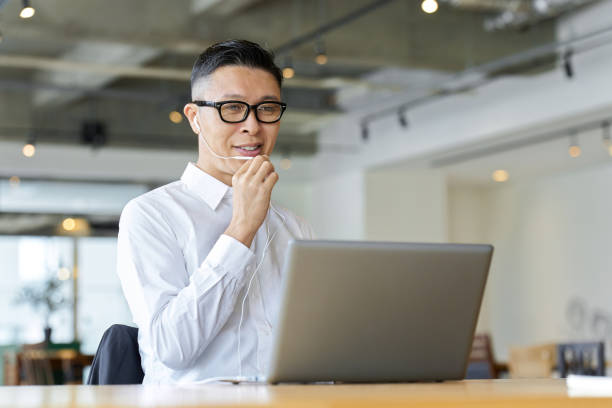 istock Asian businessmen having an online meeting 1809140945