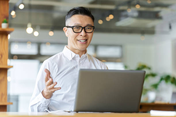 istock Asian businessmen having an online meeting 1809141488