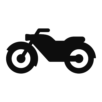 Vintage style motorcycle vector icon isolated on white background