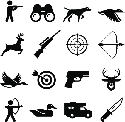 Hunting and sportsman icon set. Professional clip art for your print or Web project. See more icons in this series.