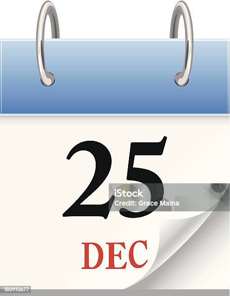 Vetores de Calendário 25 De Dezembrovetor e mais imagens de A Data - A Data, Atividade, Azul