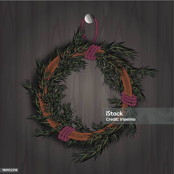 Coroa De Natal - Arte vetorial de stock e mais imagens de Arranjo - Arranjo, Azevinho, Clip Art