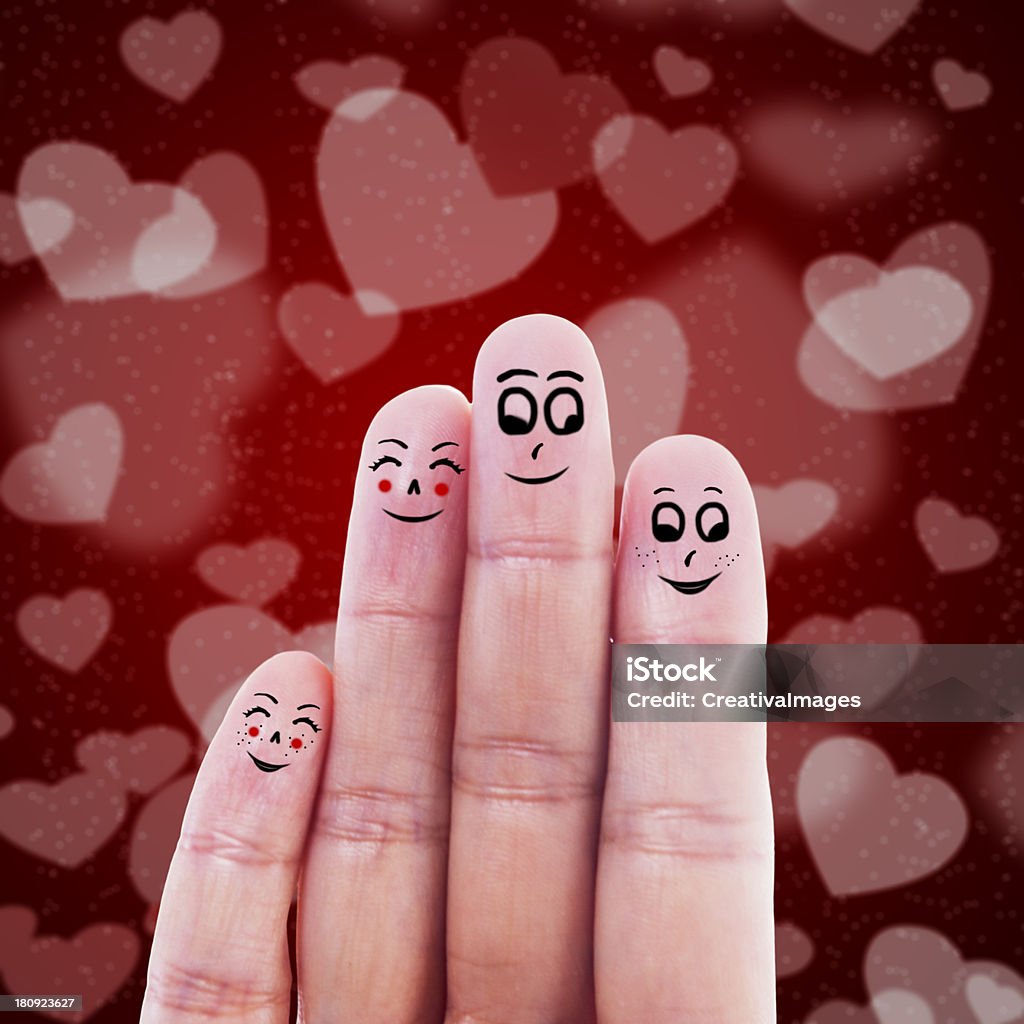 Dito famiglia di design di San Valentino - Foto stock royalty-free di Amore