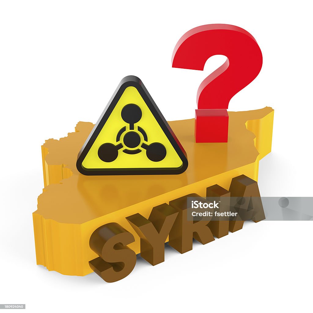 Concetto astratto. L'utilizzo di armi chimiche in Siria. - Foto stock royalty-free di Aggressione