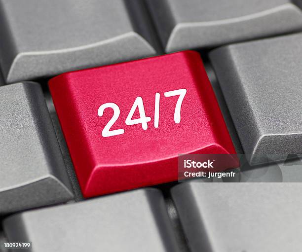 Computer Key 247 Stock Photo - Download Image Now - 20-24 Years, 24-7, Accessibility