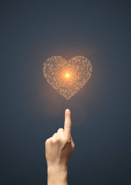 istock Artificial intelligence Circuit board heart symbol in hand touching it 1809254287