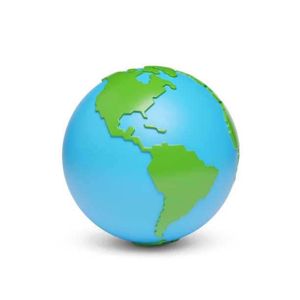 istock Toy world globe isolated on white background. 3d Illustration. 1809266425