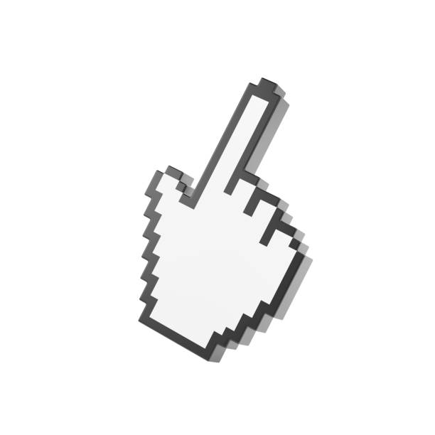 istock Hand cursor clicking isolated on white background. 3d illustration. 1809267075