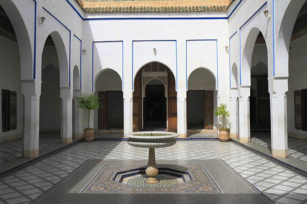 Bahia Palace Bahia Palace located in Marrakech, Morocco marrakesh riad stock pictures, royalty-free photos & images