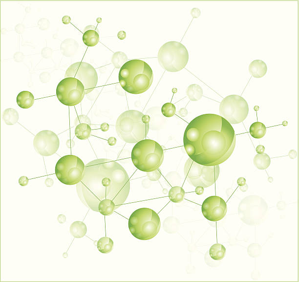 Molecule abstract background. vector art illustration