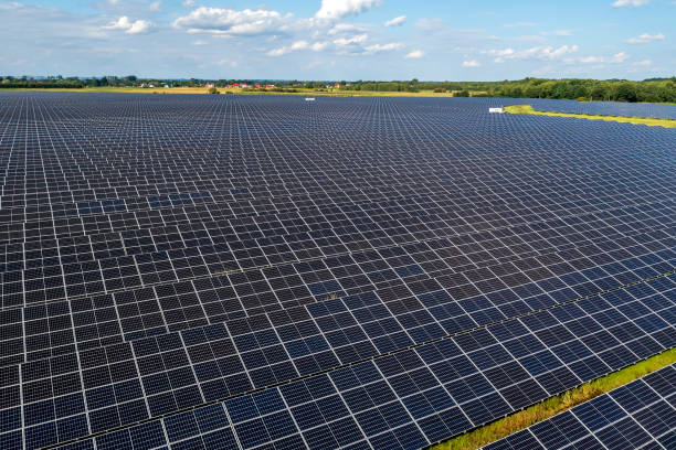 istock Solar power station, aerial view 1809284033