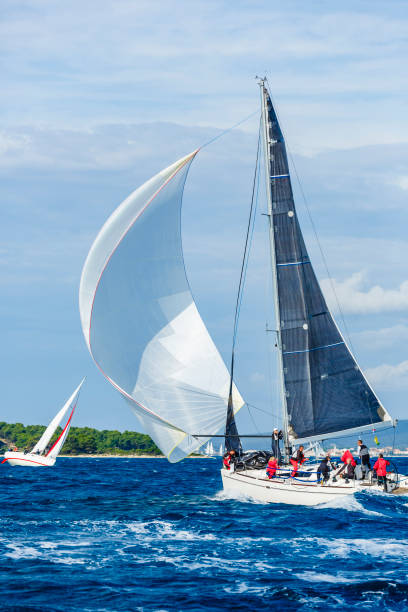 istock Sailing crew on sailboat on regatta 1809287744