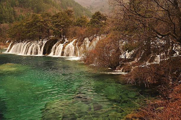 China, Waterfall in Jiuzhaigou National Park stock photo