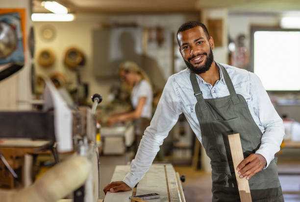 istock Portrait of a Carpenter at work 1809298172