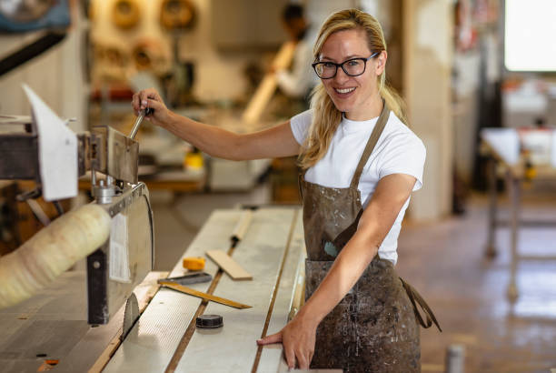 istock Portrait of a Carpenter at work 1809298176