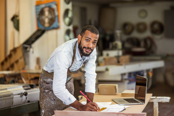 istock Portrait of a male Carpenter at work 1809299536