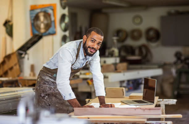 istock Portrait of a male Carpenter at work 1809299797