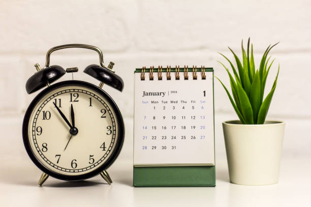 istock Hello January. On the table is a calendar for January 2024. 1809305682