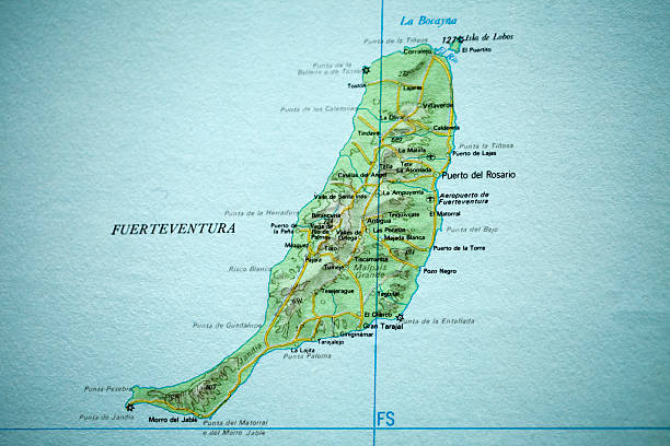istock Fuerteventura vintage map. 180932060