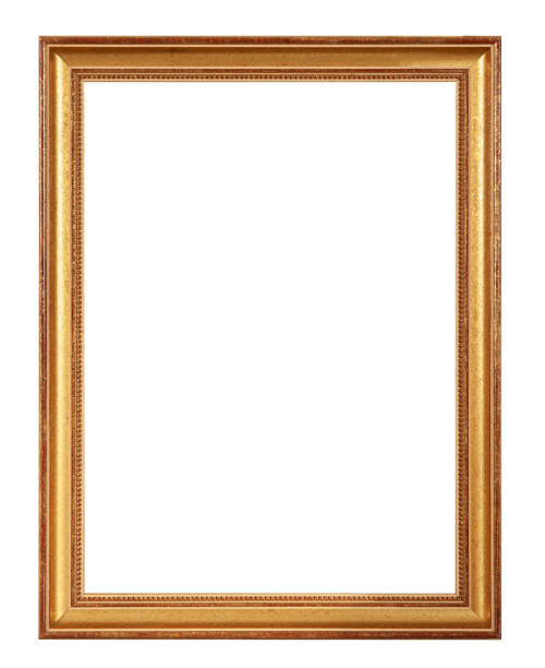 istock Empty wooden photo frame on white background 1809344495