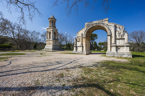 Mausoleum of Glanum, Glanum archaeological site near Saint-Remy-de-Provence, Provence, France