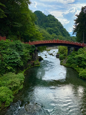 Japan - Nikko - Shinkyo bridge ( red bridge )