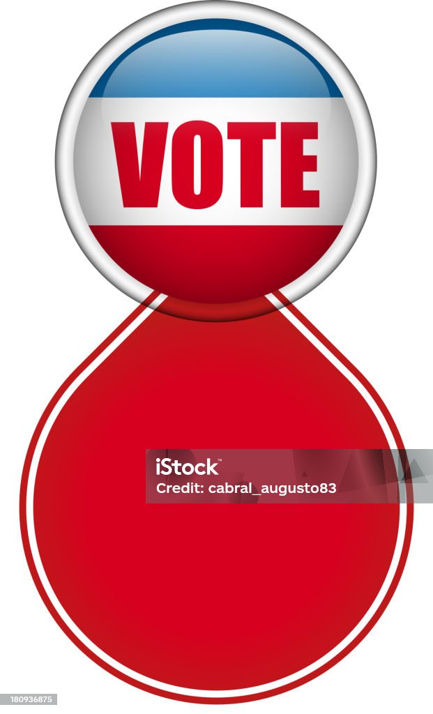 United States Election Vote Button. Vector - United States Election Vote Button. American Flag stock vector