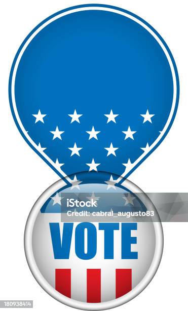 Bouton De Vote Élection Aux Étatsunis Vecteurs libres de droits et plus d'images vectorielles de Badge - Badge, Blanc, Bleu