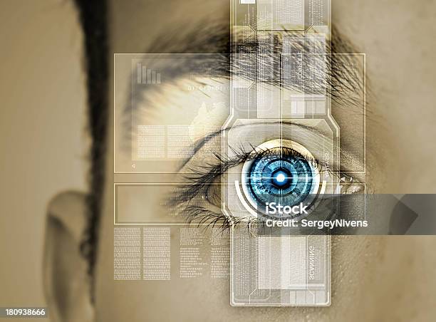 Ausweis Von Eye Stockfoto und mehr Bilder von Abstrakt - Abstrakt, Betrachtung, Biometrie