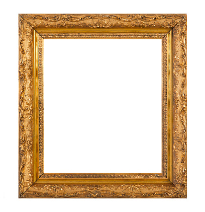 Antique Gold Frame Isolated on white