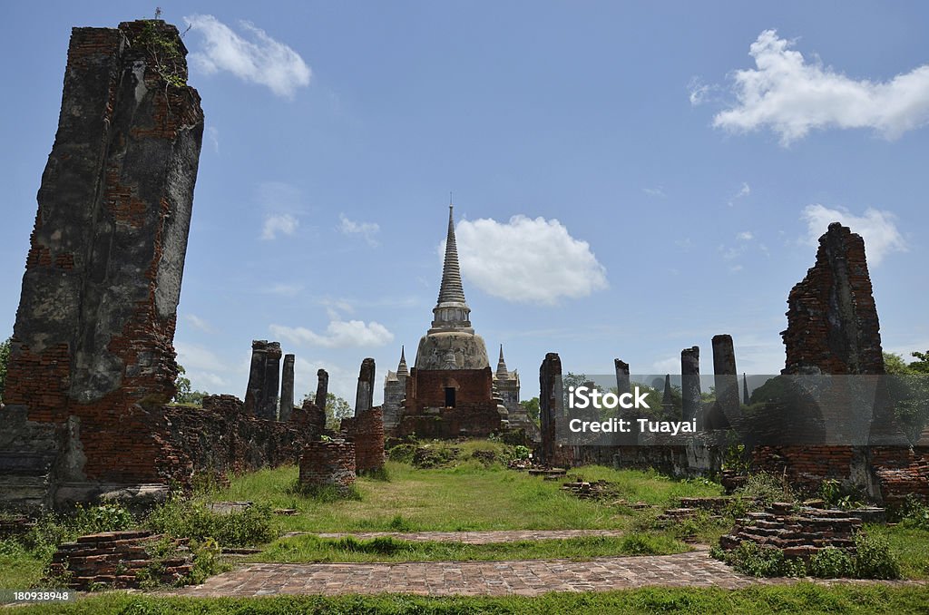 ワットプラスリアユタヤ Sanphet タイの歴史公園 - アジア大陸のロイヤリティフリーストックフォト