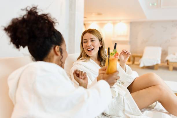 istock Female friends relaxing and having fun in the spa 1809392698