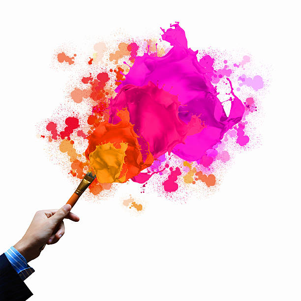 istock Human hand holding paint brush 180940673