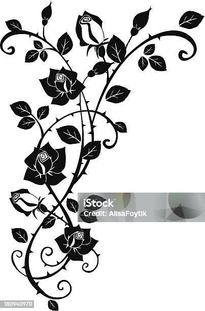 Flower Pattern Stock Illustration - Download Image Now - Backgrounds, Black Color, Blossom