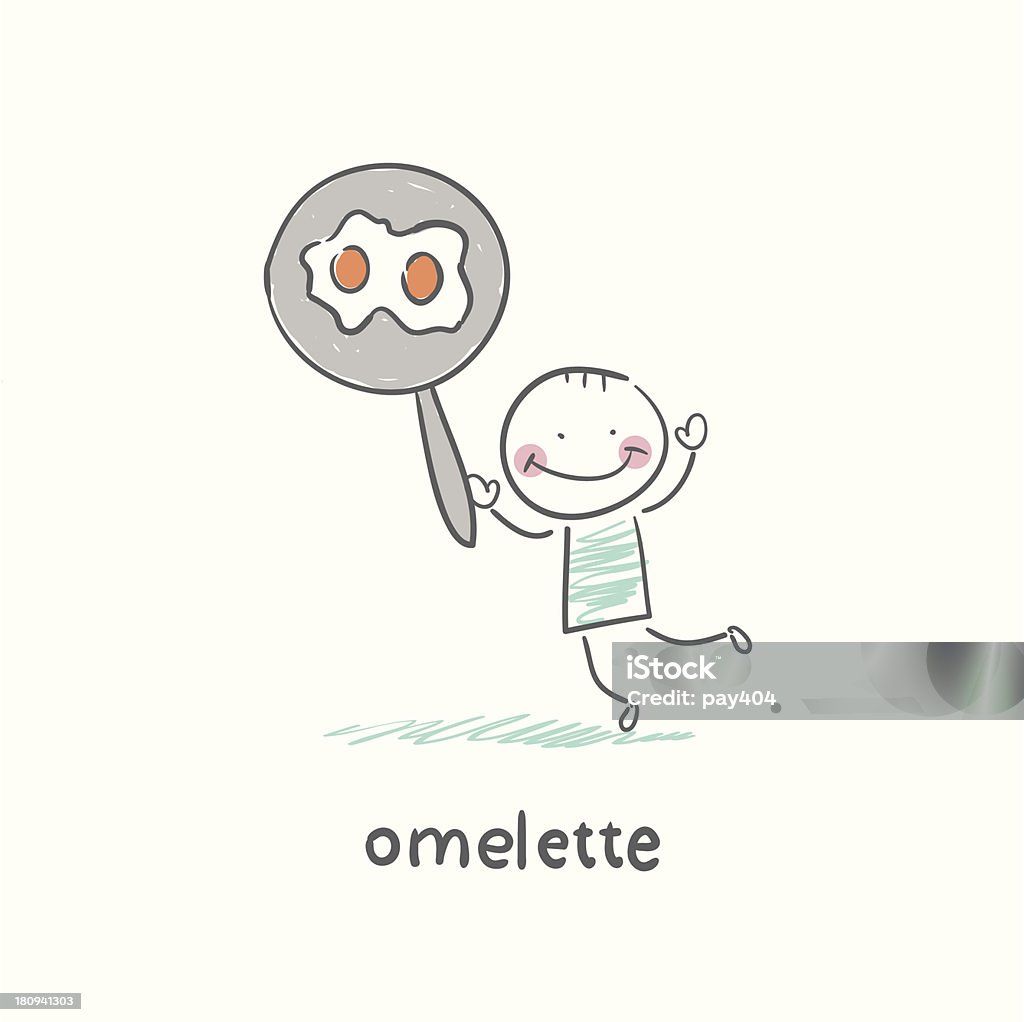 Omelette - Royalty-free Almoço arte vetorial