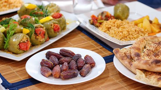 Traditional iftar food.