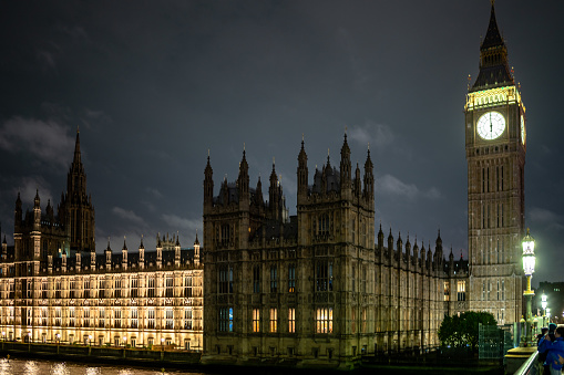 Westminster in london by night