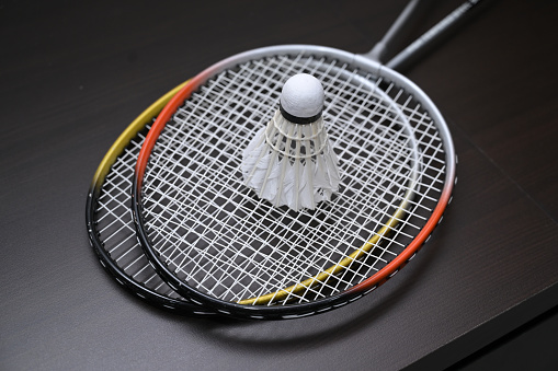 Tennis racket isolated on white. Sports equipment