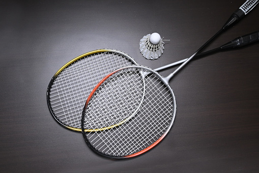 Badminton shuttlecocks and Racquet
