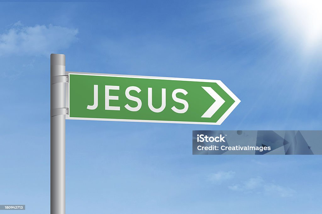 Schild von Jesus - Lizenzfrei Anleitung - Konzepte Stock-Foto