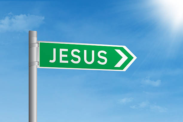 istock Road sign of Jesus 180942713