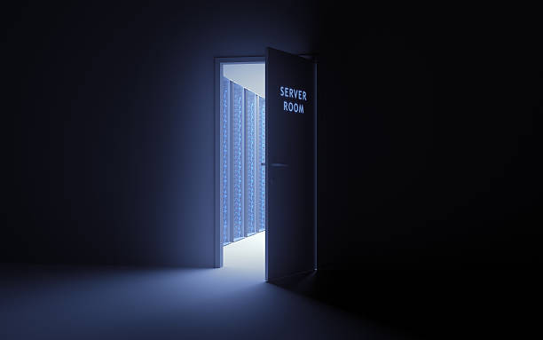 istock Entrance to server room 180942951