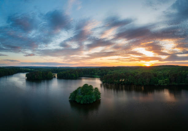 istock Idyllic sunset over the lake in Poland 1809431352