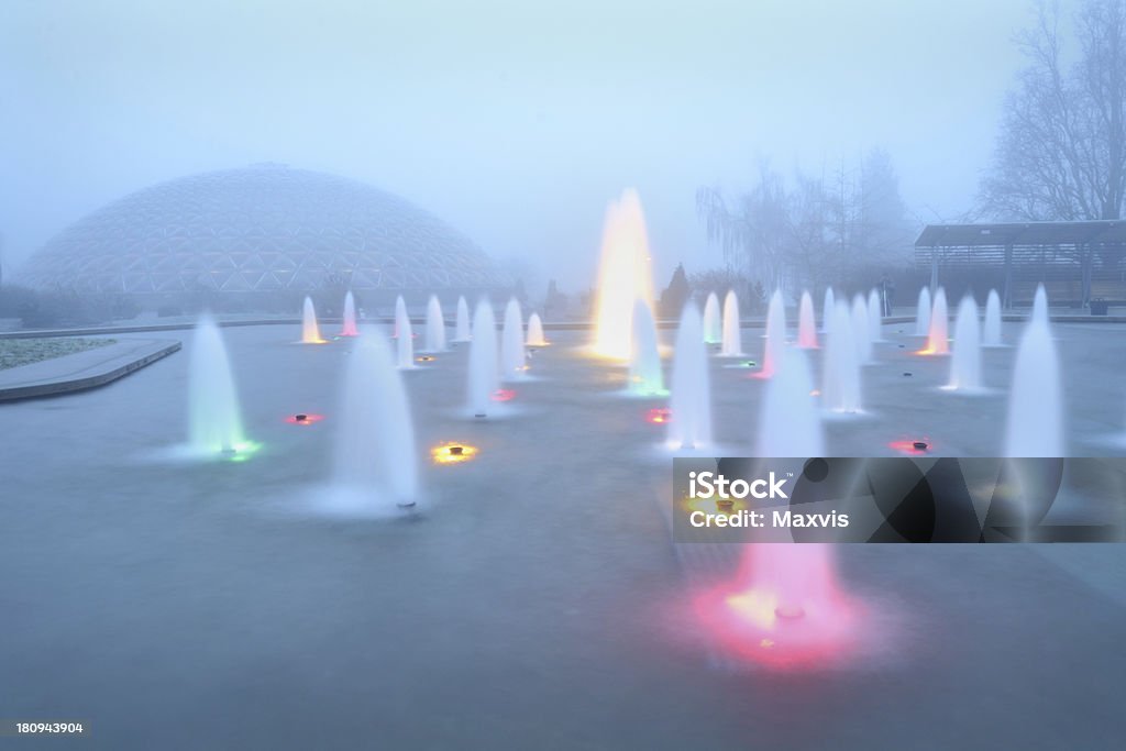 Bloedel コンサバトリー」の噴水、バンクーバー - かすみのロイヤリティフリーストックフォト