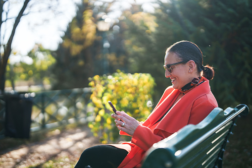 Woman outdoors during autumn