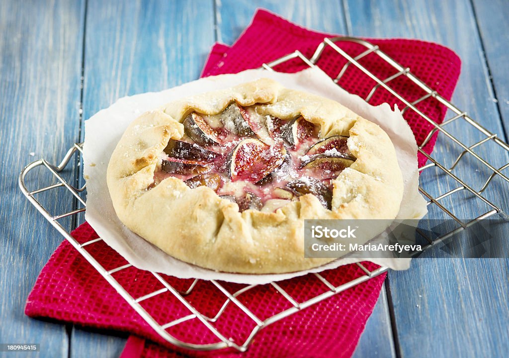 Figue et galette à la crème de fromage au miel - Photo de Galette libre de droits