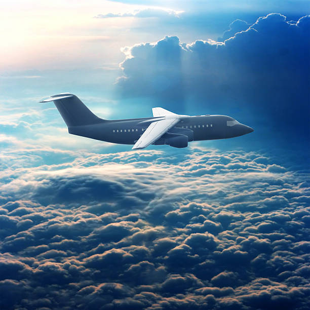 istock Commercial plane in the sky 180946116