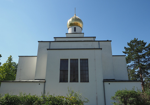 Pravoslavny chram sv Vaclava translation Orthodox Church of St Wenceslas in Brno, Czech Republic